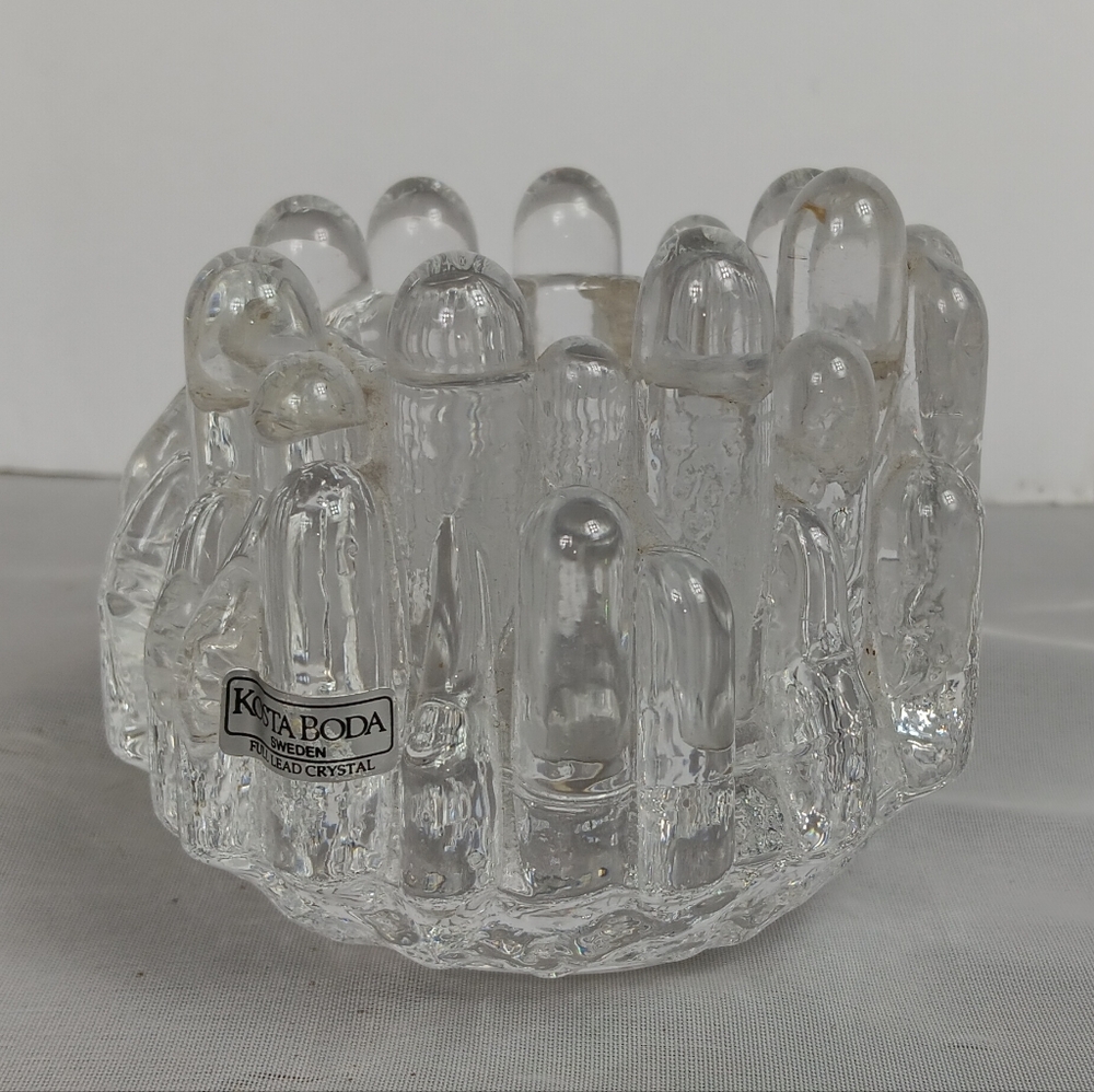 Kosta Boda Polar Ice Candle Holder  Retro